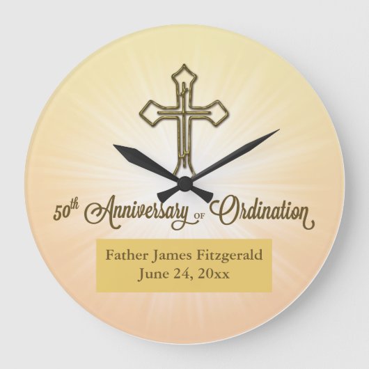 ROND Gift, Aangepaste naamdatum, 50e Ordination An Grote Klok (Voorkant)