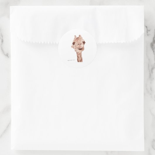 Rond giraffe sticker (Sac)