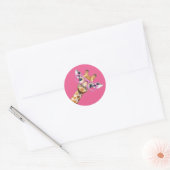 Rond Giraffe with Pink Glasses Cute Animal Sticker (Enveloppe)