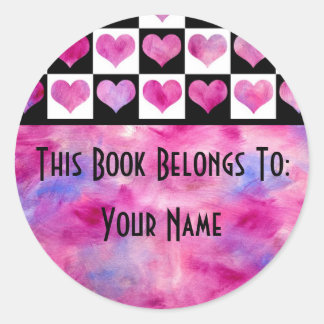 Rond Girly Ce Livre Appartient À Sticker