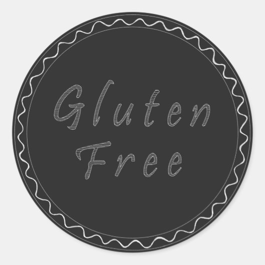 Rond Gluten Free Chalkboard sticker (Devant)