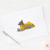 Rond GNU Écouter Music Free Software Sticker (Enveloppe)