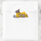 Rond GNU Écouter Music Free Software Sticker (Sac)