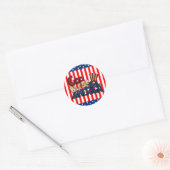 Rond God Bless America mot art sticker (Enveloppe)