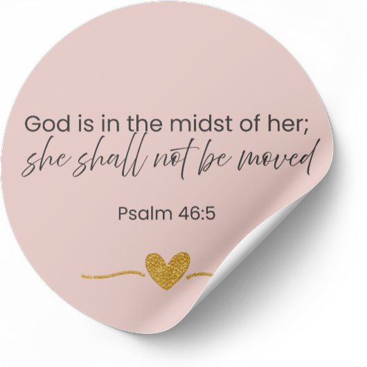Rond God Is In The Midst Of Her Sticker – Psalm 46:5