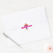 Rond God=Love Rainbow Sticker (Enveloppe)