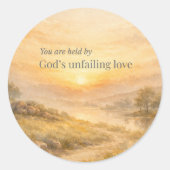 Rond God’s Unfailing Love Christian Faith Sticker (Devant)