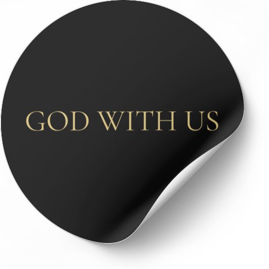 Rond GOD WITH US – Christmas Sticker
