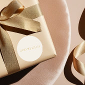 Rond GOD WITH US Cream Christmas Sticker #2