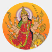 Rond Goddess Durga Sticker (Devant)