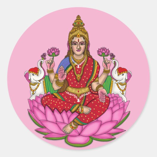 Rond Goddess Lakshmi Sticker (Devant)