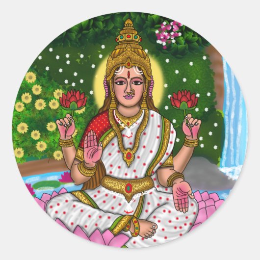 Rond Goddess Lakshmi Sticker (Devant)