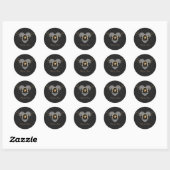 Rond Gold Heart Homme Mariage | Sticker (Feuille)