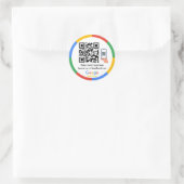 Rond Google Review QR Code Classic Round Sticker (Sac)