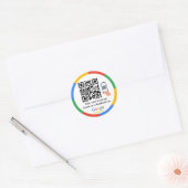 Rond Google Review QR Code Classic Round Sticker (Enveloppe)