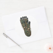 Rond Gorilla Botanical Footprint Nature Sticker (Enveloppe)