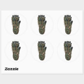 Rond Gorilla Botanical Footprint Nature Sticker (Feuille)