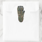 Rond Gorilla Botanical Footprint Nature Sticker (Sac)