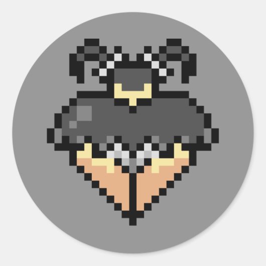 Rond Goth dans une courte jupe noire Sticker (Devant)