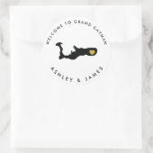 Rond Grand Cayman Mariage Welcome Sticker pour boîte, s (Sac)