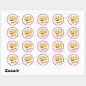 Rond Grand Sticker de l'école de travail (Feuille)