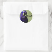 Rond GRAND sticker récompense avec Blue Parrot (Sac)