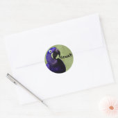 Rond GRAND sticker récompense avec Blue Parrot (Enveloppe)