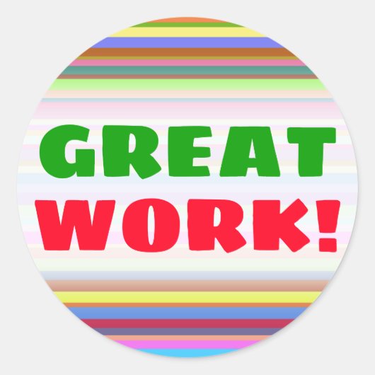Rond "GRAND TRAVAIL !" + Sticker à différentes couleurs (Devant)
