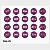 Rond Gras Joie Purple Chalk Sticker de Noël (Feuille)