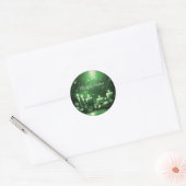 Rond Green Candles Christmas Holiday Sticker (Enveloppe)