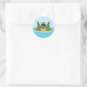 Rond Grenouille sur un Sticker Lily Pad (Sac)