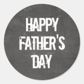 Rond Grunge Happy Fête des pères Classic Round Sticker (Devant)