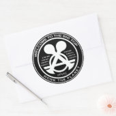 Rond Hacking Sticker HPVAC Binary HONK! (Enveloppe)