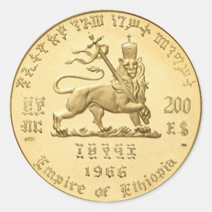 Rond Haile Selassie Empire of Ethiopia Rasta Sticker