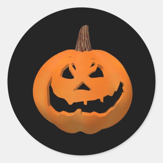 Rond Halloween : Mal Jack-O-Lantern : Sticker (Devant)