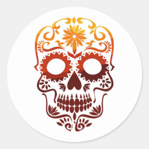 Rond Halloween Skull Classic Round Sticker