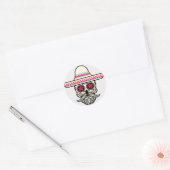 Rond Halloween Skull Classic Round Sticker (Enveloppe)