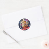 Rond Hamster New Year Celebration Sticker (Enveloppe)