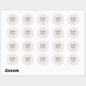 Rond Hand Made With Love Simple Sticker – Small Busines (Feuille)
