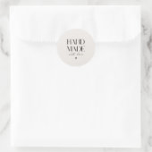 Rond Hand Made With Love Simple Sticker – Small Busines (Sac)