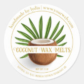 Rond Handmade Coconut Melts Round Sticker (Devant)