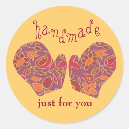 Rond "Handmade Just for You" sticker (Devant)