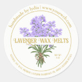 Rond Handmade Lavender Wax Melts Round Sticker (Devant)