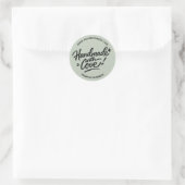 Rond Handmade With Love Packaging Sticker (Sac)