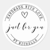 Rond Handmade with Love ⎢ Personalized Sticker (Devant)