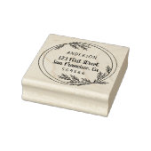 Rond handtekening — Leaf Family Return-adres Rubberstempel (Stempel)