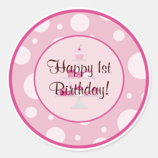 Rond Happy 1er Anniversaire Sticker