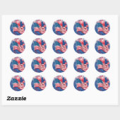 Rond Happy 4 juillet Sticker (Feuille)