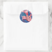 Rond Happy 4 juillet Sticker (Sac)