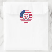 Rond Happy 4 juillet Sticker Drapeau Américain (Sac)